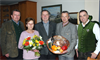 Bürgermeister Josef Kapper, Vizebürgermeister Gerald Großschädl und Kassier Johann Thier dankten für den langjährigen großen Einsatz zum Wohle der Gemeinde Söchau